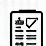 Icon representing language assessment.