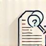 Icon representing inquiry.